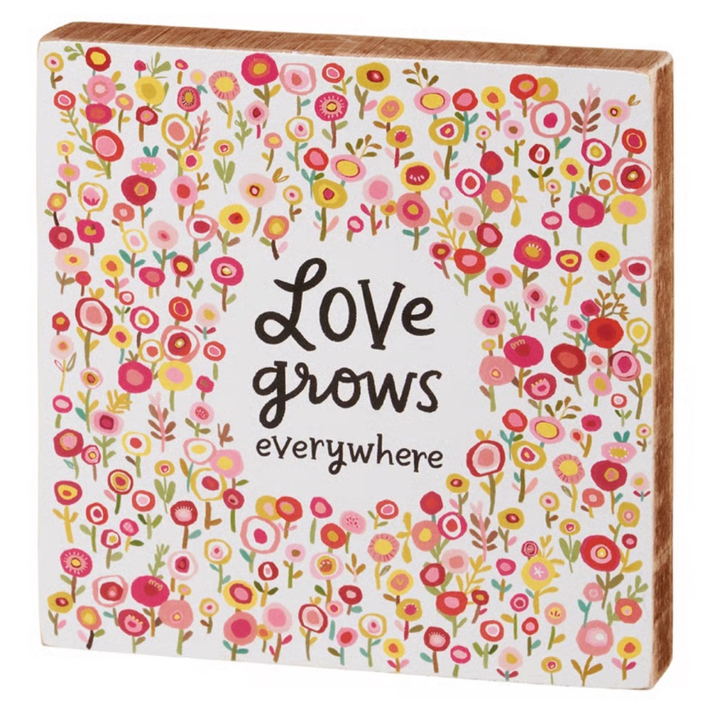 Primitives by Kathy “Love Grows Everywhere” Block Sign